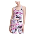 thumbnail image 1 of CALVIN KLEIN PERFORMANCE Womens White Stretch Racerback Moisture Wicking Cropped Printed Sleeveless Scoop Neck Active Wear Tank Top L, 1 of 1