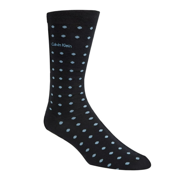 CALVIN KLEIN Polka Dot Logo At Calf Dress Crew Socks