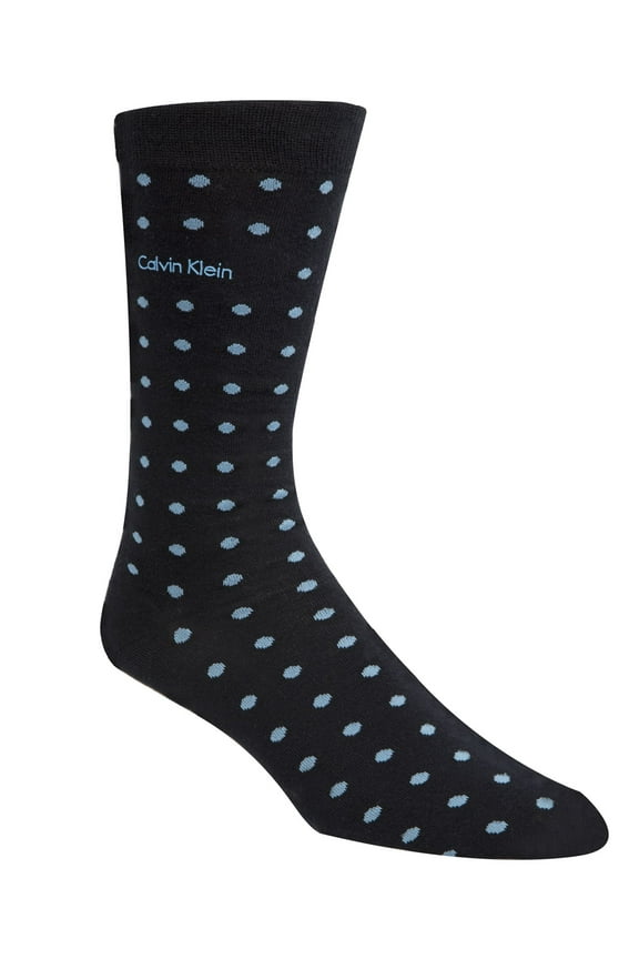 Polka Dot Logo At Calf Dress Crew Socks