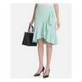 thumbnail image 1 of CALVIN KLEIN Womens Aqua Tulip Hem Wear To Work Ruffled Skirt Petites 8P, 1 of 2