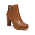 thumbnail image 1 of CALVIN KLEIN Womens Brown Hardware Accent Padded Slip Resistant Berri Almond Toe Block Heel Zip-Up Heeled Boots 6.5 M, 1 of 8