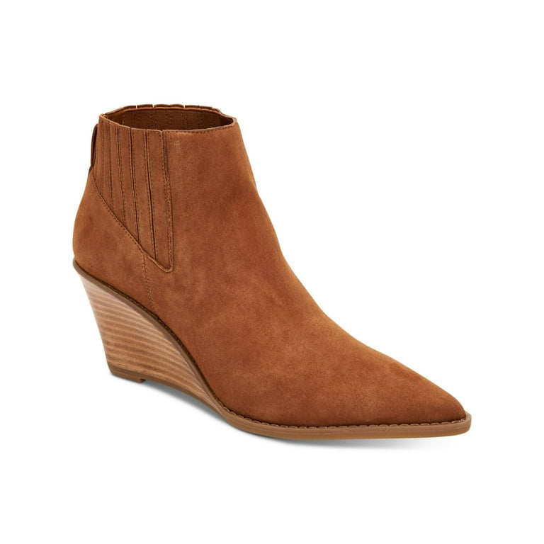 CALVIN KLEIN Womens Brown Hidden Side Gore Pull Tab Cushioned