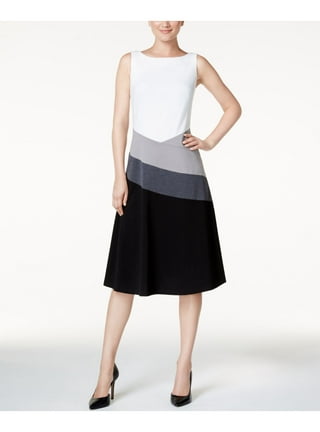 Calvin klein colorblock fit and flare dress shop