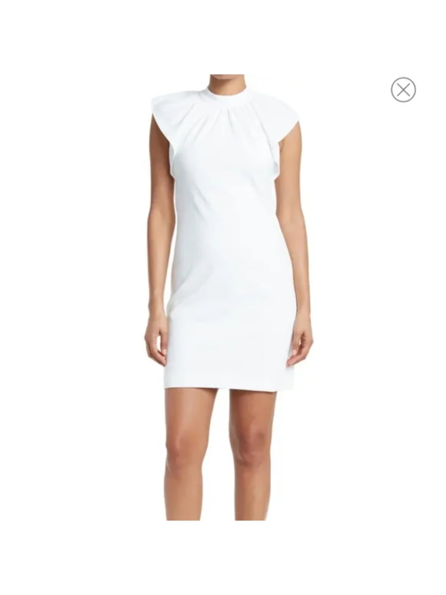 Calvin klein ruffle sleeve sheath dress sale