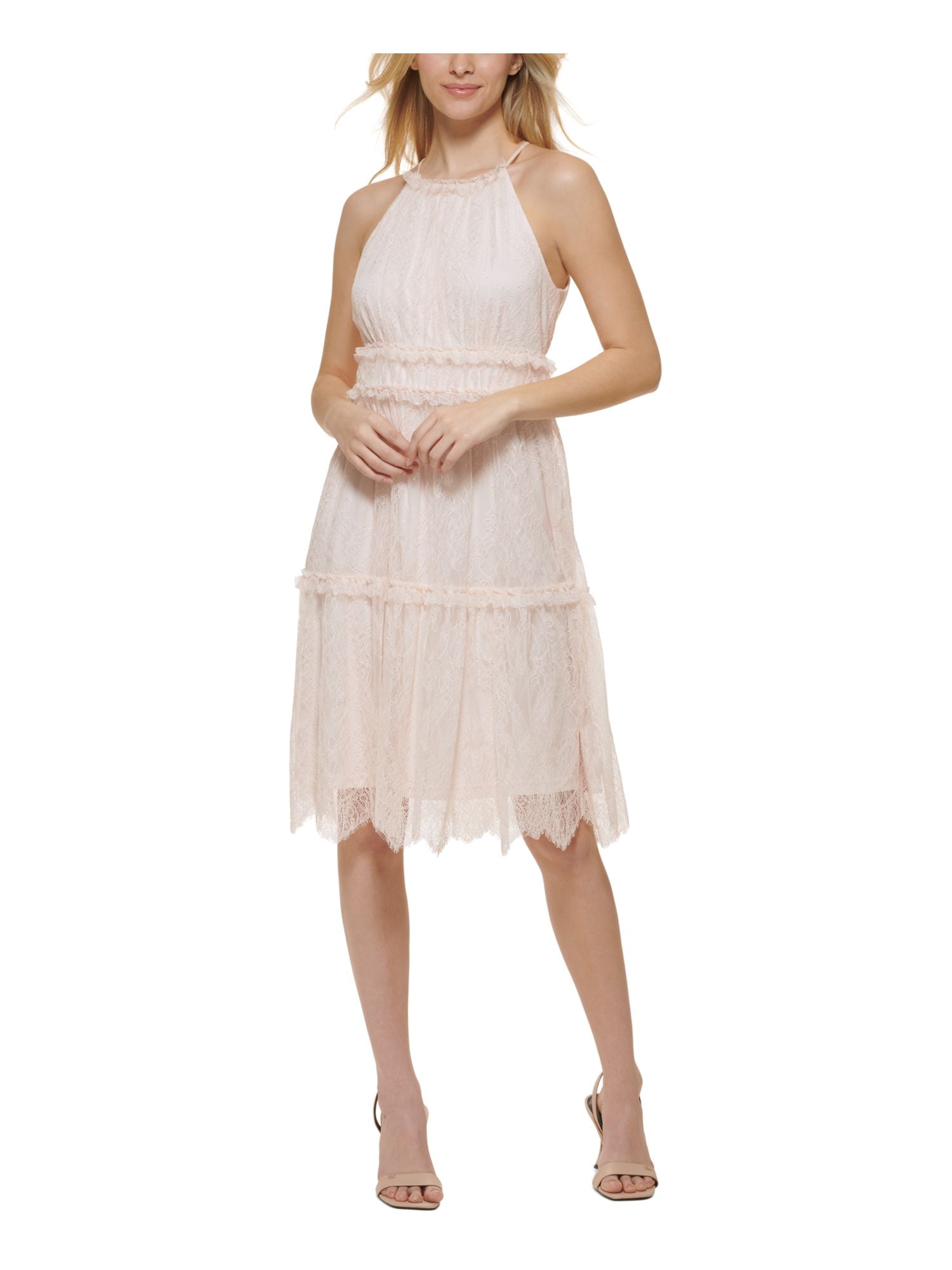 Anne klein scalloped dress hotsell