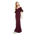thumbnail image 1 of CALVIN KLEIN Womens Purple Bell Sleeve Maxi Mermaid Evening Dress Size: 6, 1 of 4