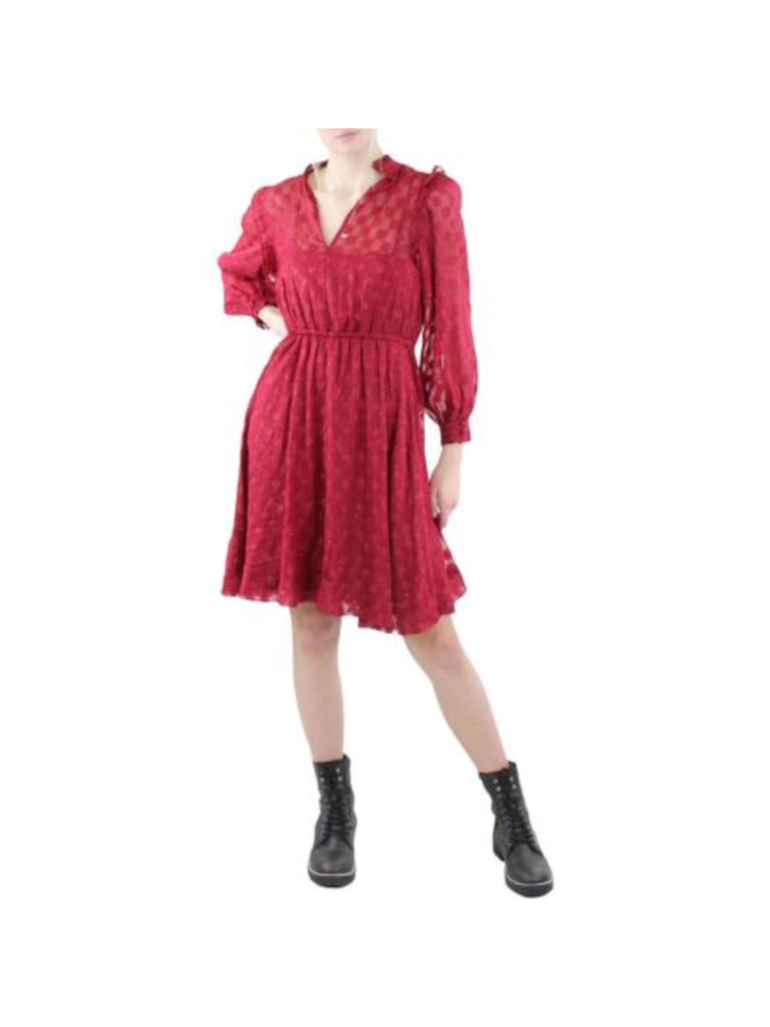open lace back dress Calvin Klein Red dress, velvet