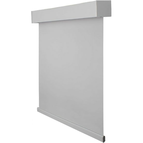 CALYX INTERIORS Blackout Roller Shade with Valance, Thermal Insulating Blind, Cordless, 24"W x 60, Light Gray