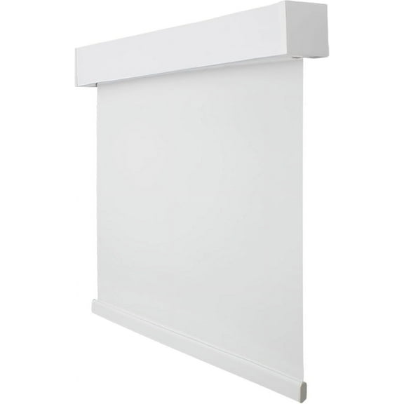 CALYX INTERIORS Blackout Roller Shade with Valance, Thermal Insulating Blind, Cordless, 34.5"W x 48"H, Simple White