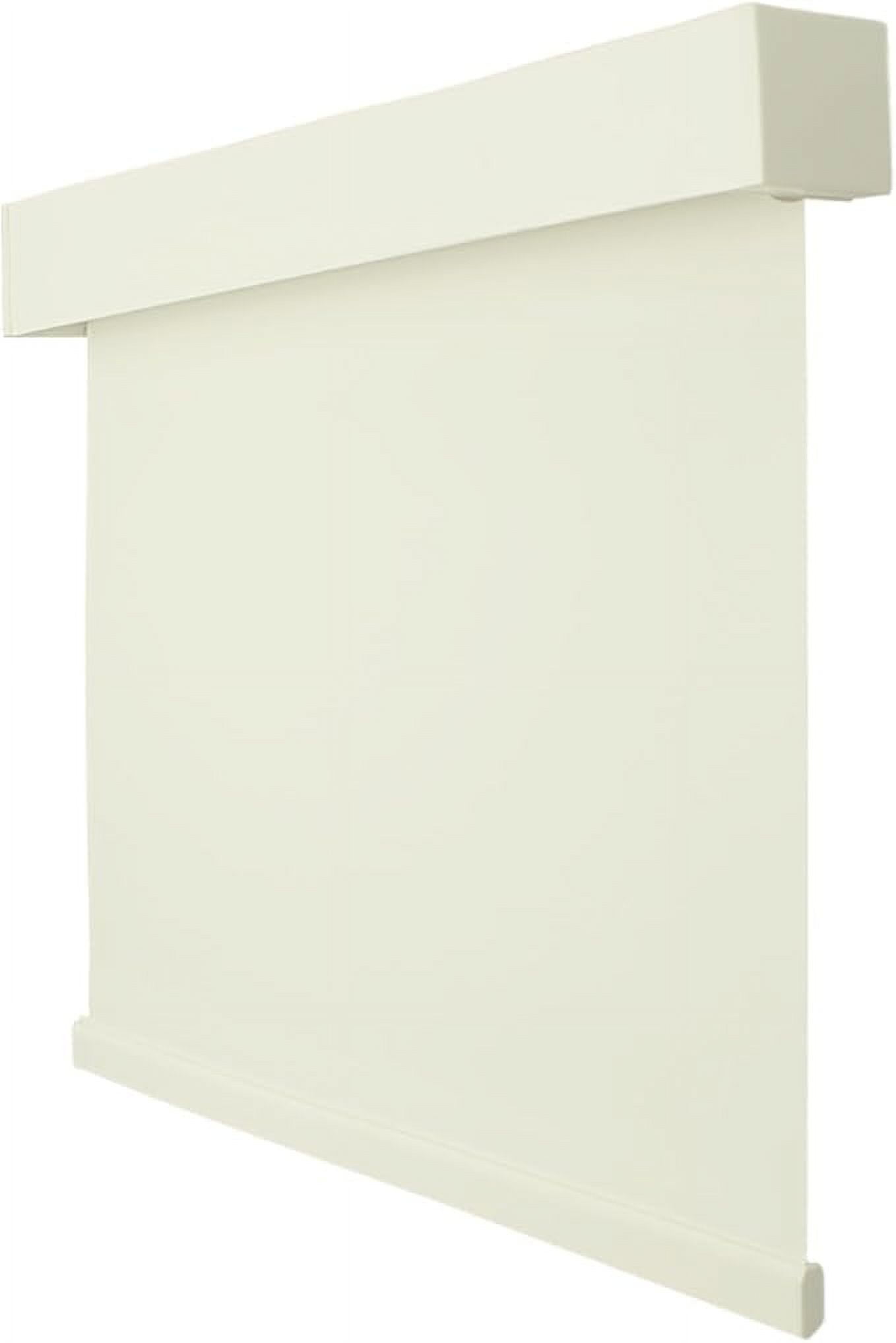 CALYX INTERIORS Blackout Roller Shade with Valance, Thermal Insulating Blind, Cordless, 34.5"W x 60"H, Cream