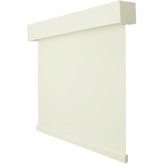 CALYX INTERIORS Blackout Roller Shade with Valance, Thermal Insulating Blind, Cordless, 34.5"W x 60"H, Cream