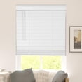 thumbnail image 1 of CALYX INTERIORS Faux Wood Blinds with Classic Valance, Cordless, 2" Slat, 27.5"W x 60"H, Room Darkening Shade for Windows and Doors, Pure White, 1 of 8