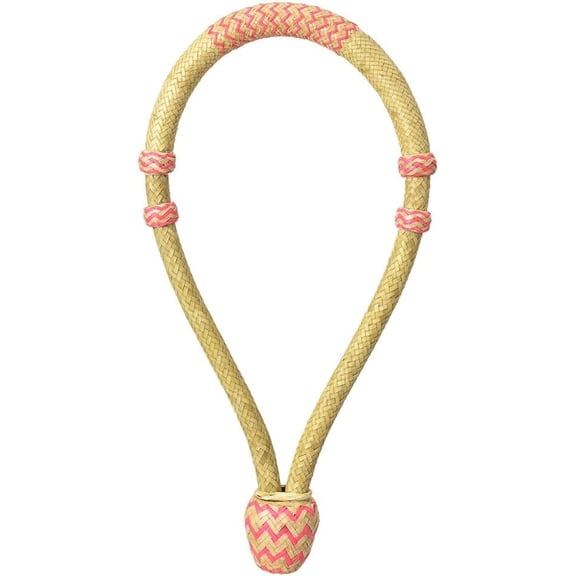 CALYX Rawhide Bosal | Hand Braided Rawhide for Horse Riding | Classic Stylish Design | Functional and Durable | Western Horse Bosal Standard Size | Pink