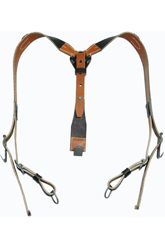 WW2 Y-Strap - Genuine Leather Military Outdoor Strap - Fallschirmjager