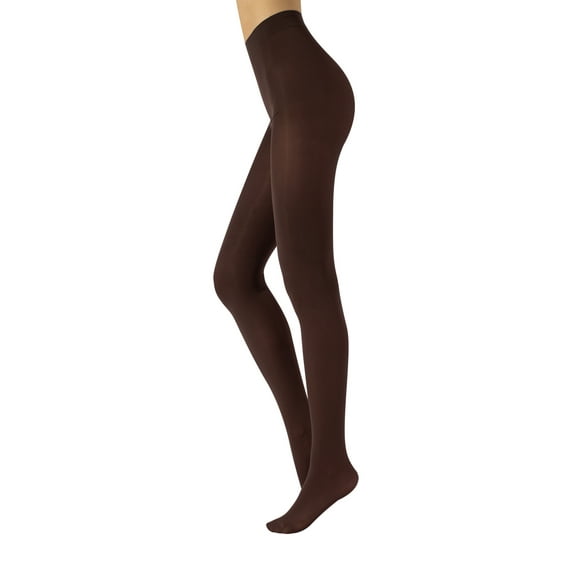 CALZITALY Opaque Colour Tights | Thick Tights | Microfiber 3D Pantyhose | 80 DEN | M, L, XL | Italian Hosiery |(L, BROWN)
