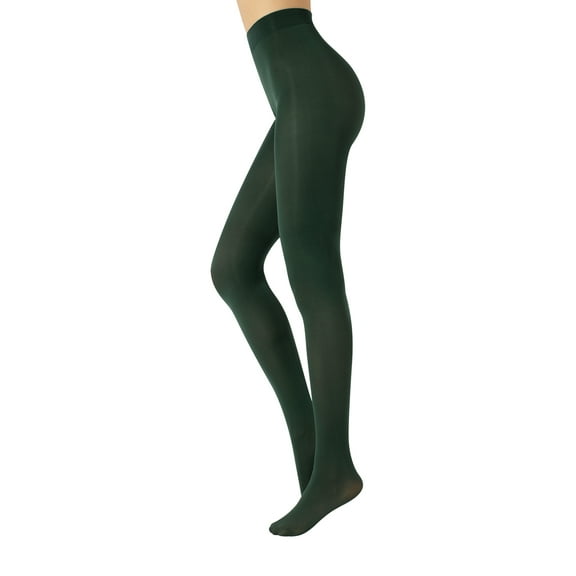 CALZITALY Opaque Colour Tights | Thick Tights | Microfiber 3D Pantyhose | 80 DEN | M, L, XL | Italian Hosiery |(L, EMERALD GREEN)