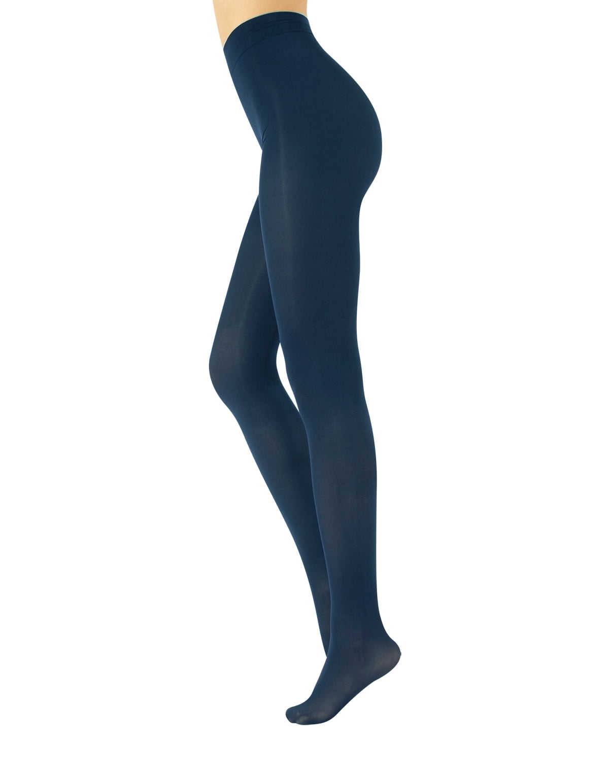 leg elegant Women's 80 Den Microfiber Soft Opaque Tights Pantyhose(Blue,  S/M) at  Women's Clothing store