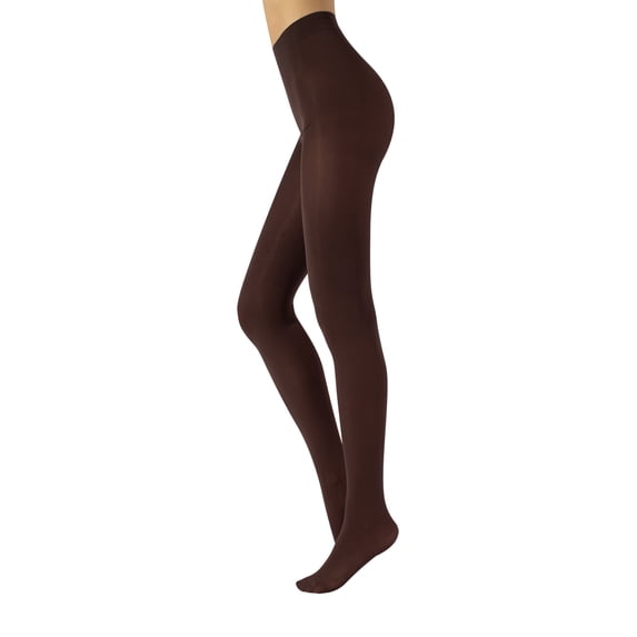 CALZITALY Opaque Colour Tights | Thick Tights | Microfiber 3D Pantyhose | 80 DEN | M, L, XL | Italian Hosiery |(M, BROWN)