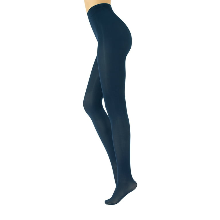 CALZITALY Opaque Colour Tights | Thick Tights | Microfiber 3D Pantyhose |  80 DEN | M, L, XL | Italian Hosiery | (S, BLUE JEANS)