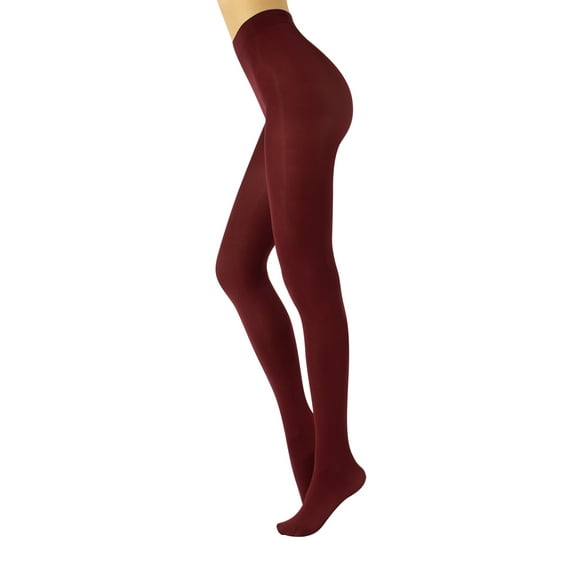 CALZITALY Opaque Colour Tights | Thick Tights | Microfiber 3D Pantyhose | 80 DEN | M, L, XL | Italian Hosiery |(XL, GARNET RED)