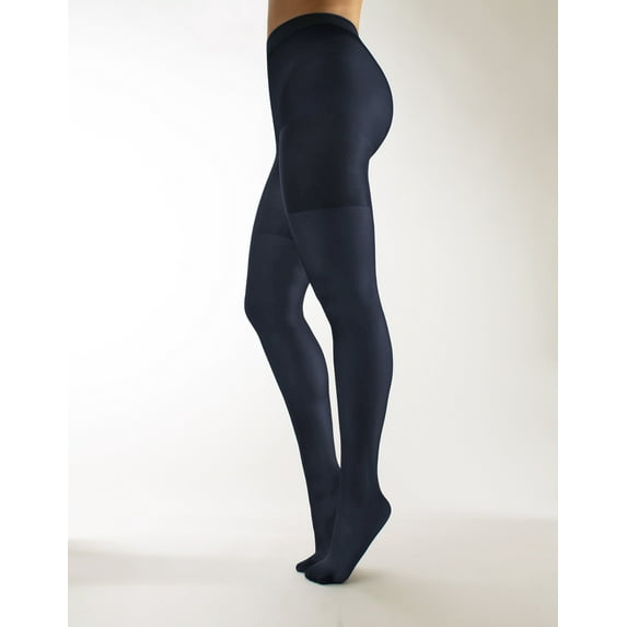 CALZITALY Plus Sizes Anti-Chafing Opaque Tights | 60 DEN | L - 4XL | Black | Italian Hosiery (3XL, Blue)