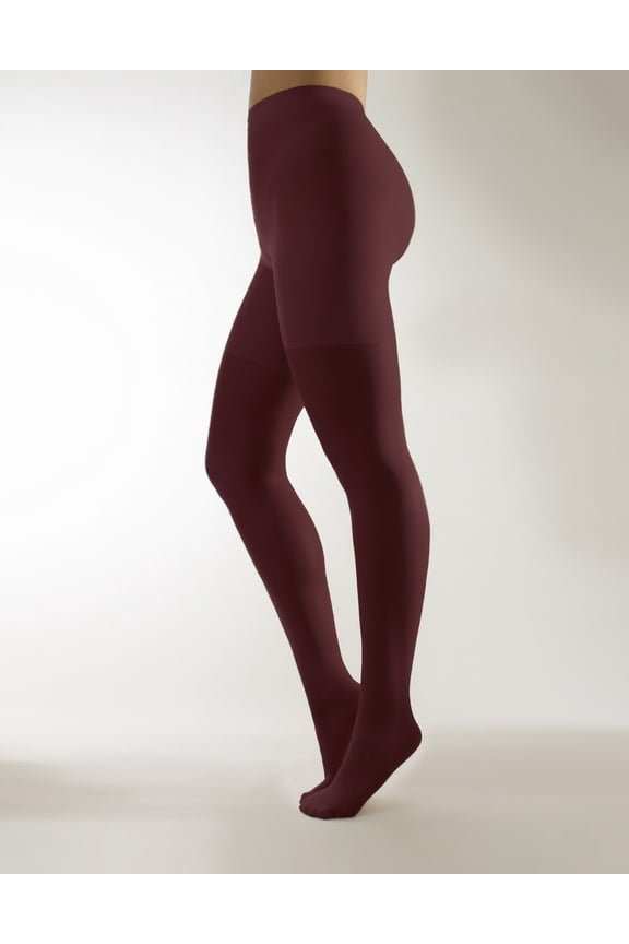 Plus Sizes Anti-Chafing Opaque Tights | 60 DEN | L - 4XL | Black | Italian Hosiery (4XL, Wine)