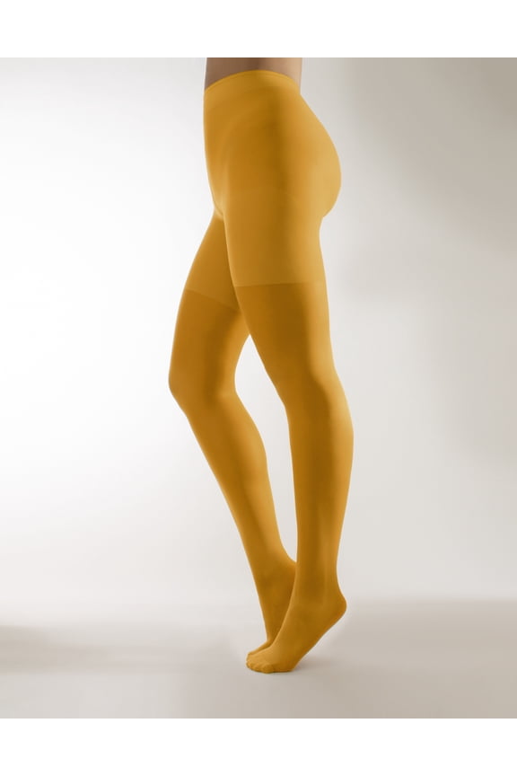 Plus Sizes Anti-Chafing Opaque Tights | 60 DEN | L - 4XL | Black | Italian Hosiery (XXL, Ochre)