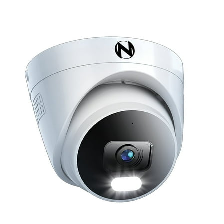 Night Owl Add On Wired IP 4MP Deterrence Dome Camera with 2-Way Audio - White