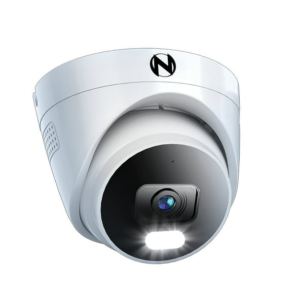 Night Owl Add On Wired IP 4MP Deterrence Dome Camera with 2-Way Audio - White