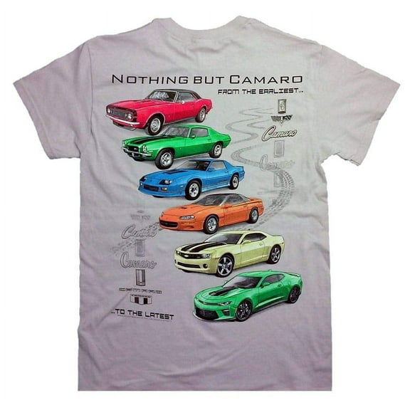 CAMARO 2X Cotton Chevy T-shirt Ice Grey Adult Men's Women's Short Sleeve T-shirt