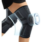 CAMBIVO 2 Pack Knee Braces, Knee Compression Sleeve with Side Stabilizers and Patella Knee Pads, Knee Support for Meniscus Tear, Arthritis, ACL, Joint Pain Relief, Running, L