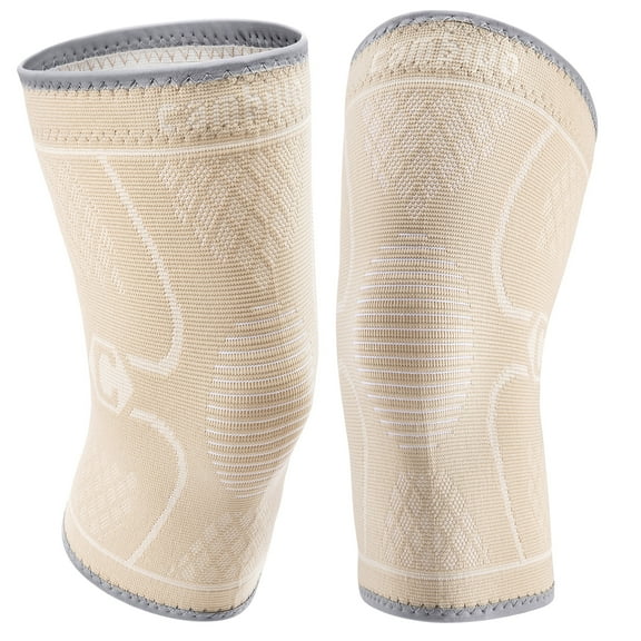 CAMBIVO 2 Pcs Knee Brace, Knee Sleeve and Support for Knee Pain, Arthritis Pain Relief and Weightlifting, Knee Compression Sleeve for Woman and Man, M