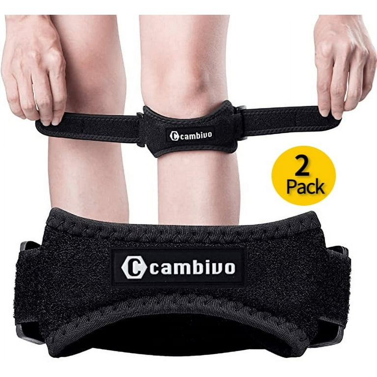 CAMBIVO Neoprene Patella Knee Strap, 2 Pack Adjustable Knee CAMBIVO Neoprene Patella Knee Strap, 2 Pack Adjustable Knee