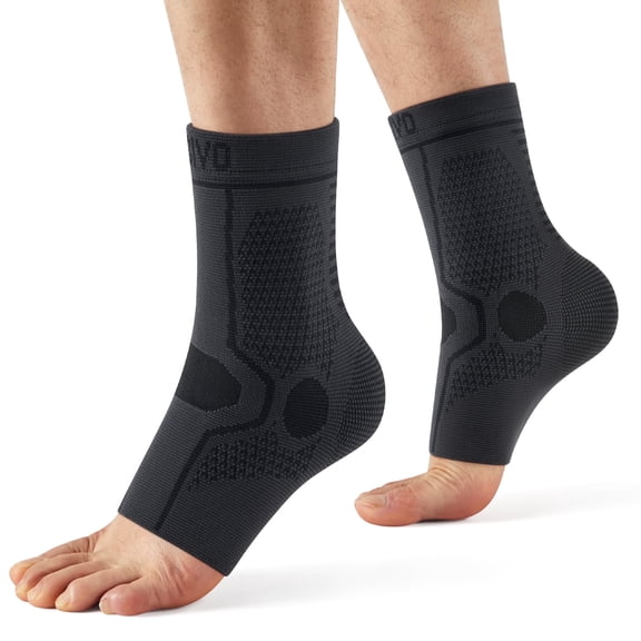 CAMBIVO Ankle Compression Socks for Men & Women, Ankle Brace for Plantar Fasciitis Relief, Breatheble Foot Brace Ankle Wrap for Sprain and Fitness