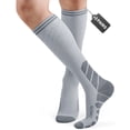 thumbnail image 1 of CAMBIVO Compression Socks for Women Men , 20-30 mmHg Knee High Socks, 3 Pairs Compression Stockings for Traval, Running, Nurse , Pregnancy, Daily Life, XXL, 1 of 7