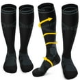 thumbnail image 1 of CAMBIVO Compression Socks for Men and Women, 2 Pairs Knee-High Support Stockings 15-20 mmHg for Nurses, Running, Travel, 1 of 7
