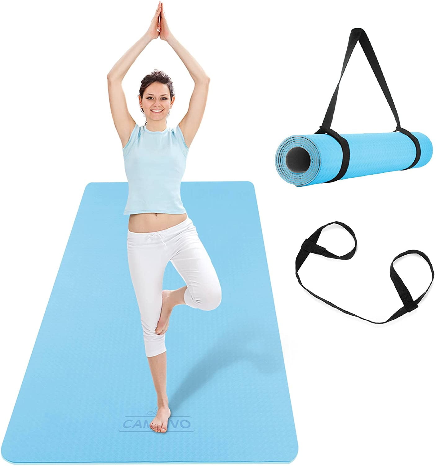 Moisture Absorbing Non Slip Fitness Pilates Yoga Mat Slimming