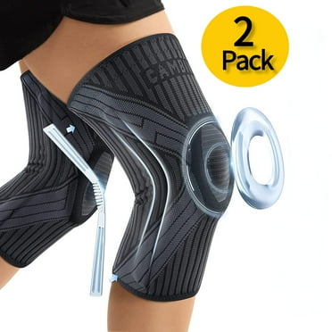 CAMBIVO Knee Brace and Supports for Arthritis Pain, Knee Compression Sleeves, Knee Pads with Patella Gel Pad & Side Stabilizer for Pain Relief, Arthritis, XL
