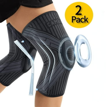 CAMBIVO Knee Brace and Supports for Arthritis Pain, Knee Compression Sleeves, Knee Pads with Patella Gel Pad & Side Stabilizer for Pain Relief, Arthritis, XL