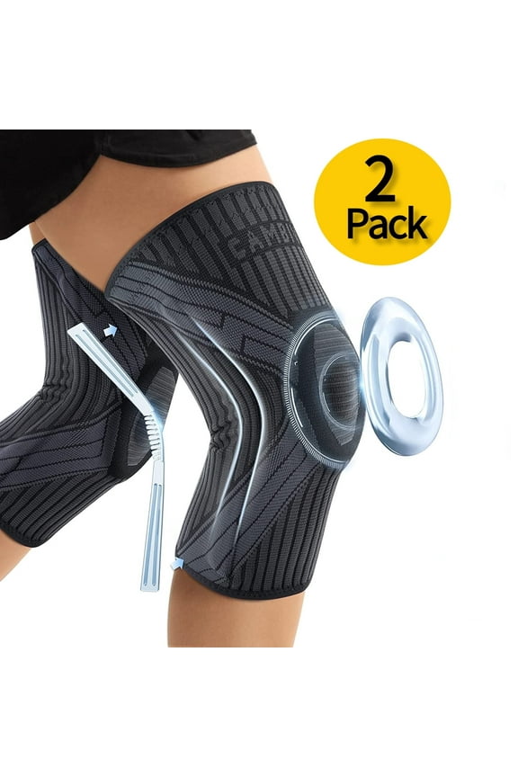 Knee Brace and Supports for Arthritis Pain, Knee Compression Sleeves, Knee Pads with Patella Gel Pad & Side Stabilizer for Pain Relief, Arthritis, XL