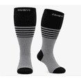 thumbnail image 1 of CAMBIVO Plus Size Compression Socks, Extra Wide Calf 15-20mmHg Knee High Support Stockings for Women Men, Swelling & Edema Relief, 2XL-4XL Black&Gray, 1 of 8