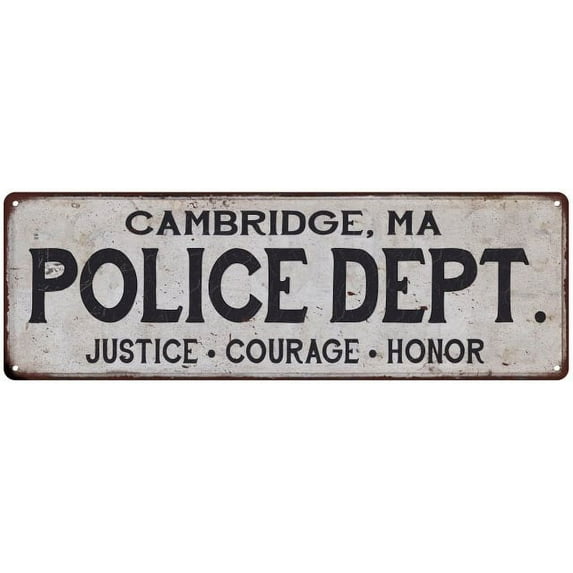 CAMBRIDGE, MA POLICE DEPT. Home Decor Metal Sign Gift 6x18 206180012249