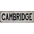thumbnail image 1 of CAMBRIDGE Vintage Look Rustic Metal City State Sign 6 x 18 High Gloss Metal 206180041222, 1 of 1
