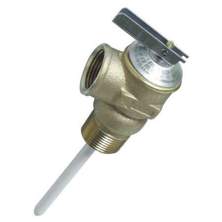 Camco 10471 3/4" Temperature and Pressure Relief Valve with 4" Epoxy-Coated Probe