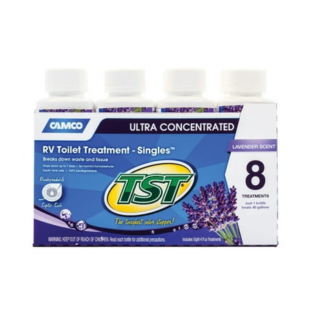 Camco 41551 Tst Lavender Holding Tank Treatment - 4Oz. Liquid, 8 Pack