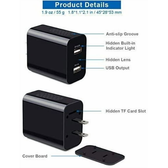 CAMDUCK HD 1080P Camera Small WiFi Security Cameras Tiny Wireless Nanny Cam