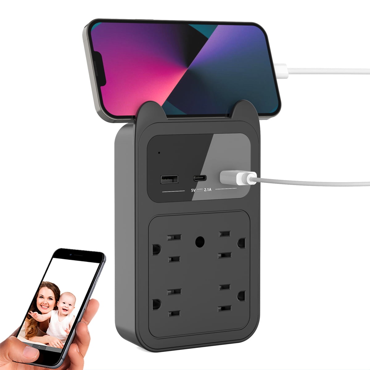 CAMDUCK Hidden Camera WiFi Camera with Remote ViewWall Outlet Camera