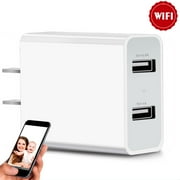 CAMDUCK USB Charger Camera - HD 1080P Mini WiFi Security Camera - Small Micro Wireless Nanny Cam for Home Indoor Security