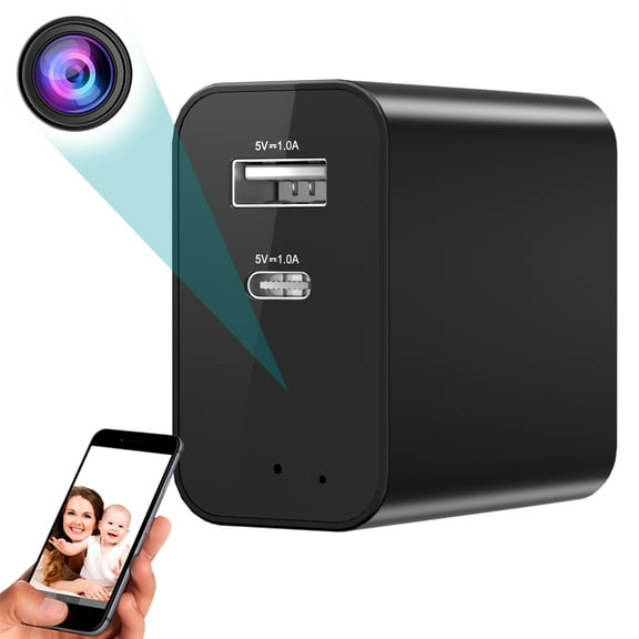 CAMDUCK Ultra HD WiFi Security Camera Outlet Style, Wide View Lens, Motion Sensor Recording, Local Storage, No Subscription Required