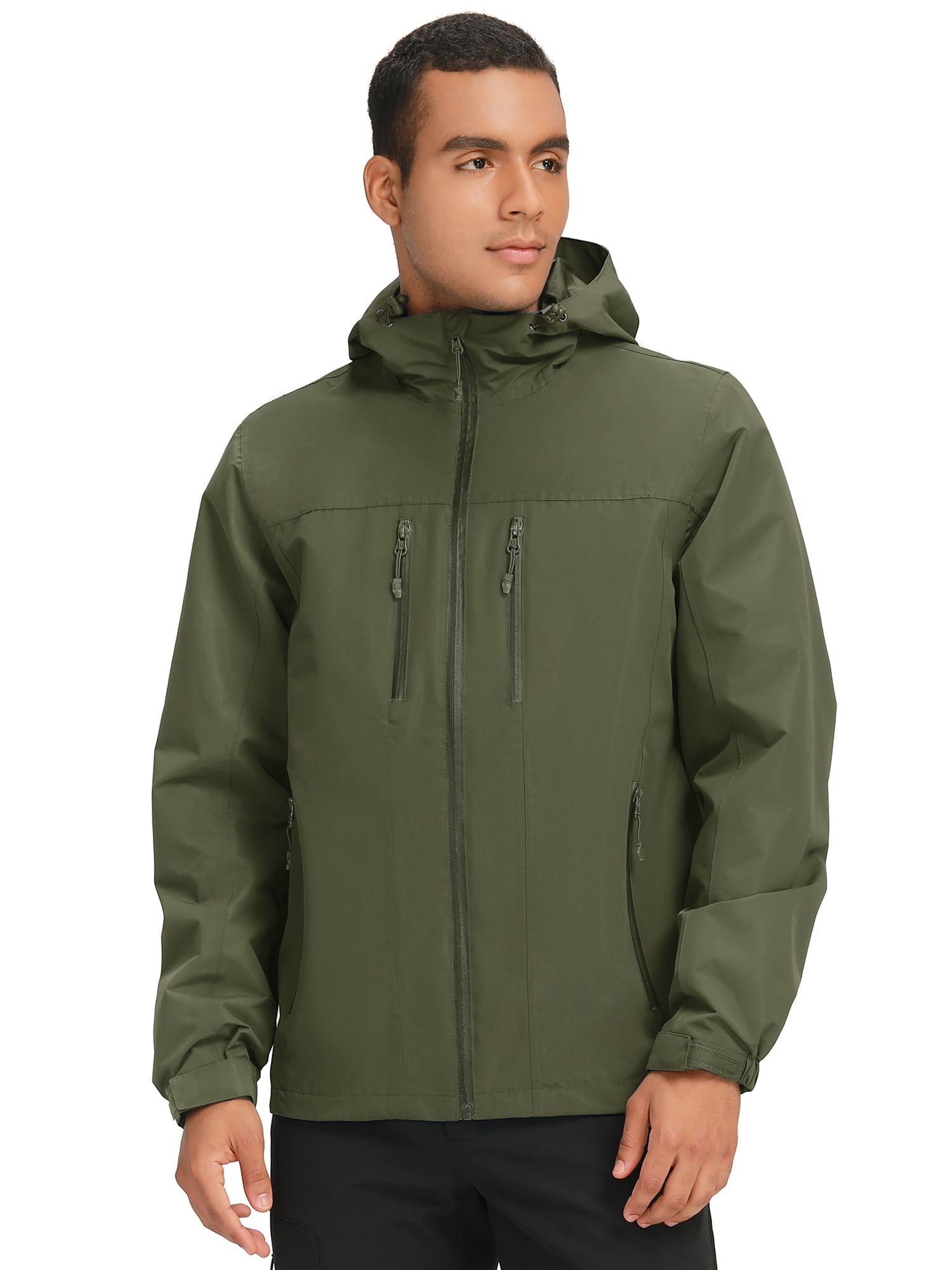 Mens Rain Jacket Waterproof CAMEL CROWN Men's Rain Jacket